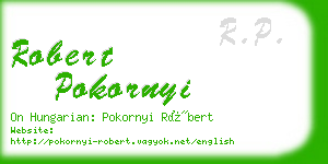 robert pokornyi business card